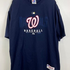Washington Nationals Majestic T shirt  baseball XL 2006 MLB Authentic Collection